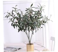 Branches d'olivier Fausses, Branches d'olivier pour vases 5pcs Faux Branches d'olive 30 '' Branches artificielles d'olivier avec Olives réalistes 4 Branches de Verdure réaliste pour Le décor de burea