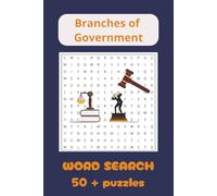 branches of government: Branches Of Government Word Search Puzzle Book For Adults And Teens Civic Education Brain Games Featuring Legislative ... Gift For Students Teachers And History Lovers
