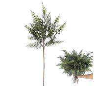 Branches pour arbres de Noël, décoration réaliste en bois de cèdre - Branches de cèdre avec vert artificiel pour décoration de Noël - Pour décoration de table - Bricolage - Guirlande de cheminée