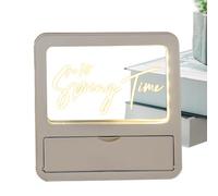 Brancos Quados Spento Dry - Ardoise blanche sèche au séchage | Basy Slate Pour L'écriture, Cahier multi-usages avec porte-serviettes et lumière de nuit pour adultes et , travail de nuit