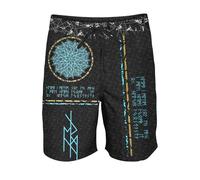 Brand-dashcos Short de Plage pour Homme Viking avec Runes Nordiques imprimées en 3D, Short de Bain décontracté à Cordon de Serrage et séchage Rapide, avec Poches