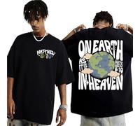 Brand-dashcos T-Shirt Écriture Chrétienne - Matthieu 6:10 sur La Terre comme Au Ciel Impression, T-Shirt Mélange Coton Coupe Détendue