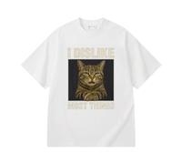 Brand-gangdiude T-Shirt drôle avec mème Chat Je n'aime Pas la Plupart des Choses Blague Farce Gag Graphique Goofy Ahh Chats Idiots T-Shirts