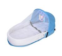 Brand Kids Travel Bed - Portable Lightweight Sleeping Crib & Fly Net | Oxford Fabric & Mesh | Protection & Naptime Comfort | Compact Foldable Cot for Camping, Daycare, and Air Travel