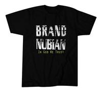 Brand Nubian in God We Trust Promo Hip-Hop Unisex 100% Cotton Short-Sleeve T-Shirts Black XL