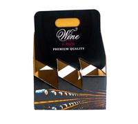 Brand: Reliance Packaging Inc. Lot de 6 porte-bouteilles de vin imprimés en carton de qualité supérieure pour un transport sans effort de vos vins préférés (lot de 10)