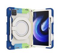 BRAND SET avec la Coque de Protection pour Xiaomi Pad 6 de Dotée de Support Rotatif à 360°, Emplacement Stylo Caché, Couverture Respirante Antichoc-Bleu