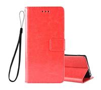 BRAND SET Coque Flip pour DOOGEE N30 TPU Bumper Protection Etui Support Carte Credit Antichoc Housse en Cuir pour DOOGEE N30(Rouge)
