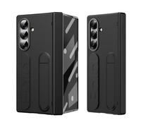 BRAND SET Coque pour Galaxy Z Fold7 - Support & Dragonne, Étui Antichoc et Respectueuse de la Peau, Protection HD pour Écran & Lentilles pour Samsung Galaxy Z Fold7 Case, Noir