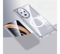 BRAND SET Coque pour Honor 200 Pro,Cadre en TPU Ultra Fin, avec Anneau MagnéTique à L'ArrièRe pour Prendre en Charge Le Chargement sans Fil Et Le Support De Voiture,pour Honor 200 Pro-Cristal