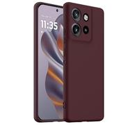 BRAND SET Coque pour Motorola ThinkPhone 25 Housse Silicone Souple Ultra-Mince de Couleur Pure, Doublure en Microfibre Housse Compatible avec MagSafe Étui pour ThinkPhone 25 (Prune)