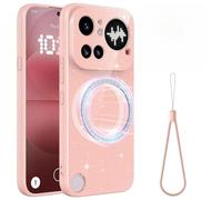 BRAND SET Coque pour Nothing Phone (4a) Pro, Étui Fin à Paillettes avec Dragonne, Coque de Protection Antichoc, Compatible Magnétique, Rose