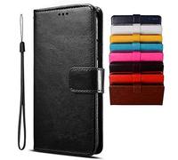 BRAND SET Coque pour Realme C21Y/Realme C21 Étui Portefeuille Case, Cuir PU avec Fermeture Magnétique Porte-Carte Support, Housse en Cuir Cuir Flip Couverture de Housse Étui pour Realme C21Y-Noir