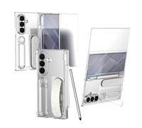 BRAND SET Coque pour Samsung Galaxy Z Trifold, Étui Antichoc PC avec Protection de Charnière, Support Réglable, Porte-Cartes Caché, Dragonne, Stylet & Porte S Pen, Protection d’Écran, Transparente