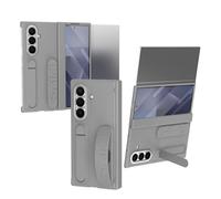 BRAND SET Coque pour Samsung Galaxy Z Trifold, Étui PC Antichoc avec Protection de Charnière, Support, Dragonne, Porte-Cartes Caché, Protection de Caméra et Protection d’écran Intégrée, Gris