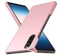 BRAND SET Coque pour Sony Xperia 10 IV Fine Matte PC Case, Coque Dure Antichoc Ultra-Mince Ultra Léger Étui pour Sony Xperia 10 IV-Or Rose