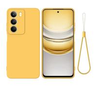 BRAND SET Coque Silicone pour Realme P3 Lite 5G, Coque Antichoc Fine avec Doublure en Microfibre, Protection Anti-Rayures, Housse Souple, Légère et Antidérapante (Jaune Citron)
