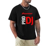 Brand t Shirt Men 2018 Pioneer DJ Pro Letter Printed Fashionable Round Neck T-Shirts Men's Short Sleeve T-Shirt Medium Black