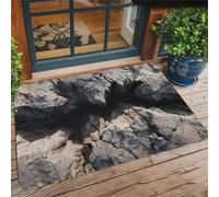 Brand-xrbanime Paillasson Amusant pour Intérieur & Extérieur, Tapis Illusion d'Optique 3D Tapis 3D Illusion de Fissure, Paillasson Extérieur Entrée Personnalisé Antidérapant Lavable