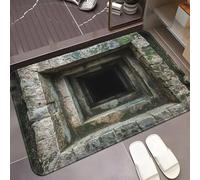 Brand-xrbanime Paillasson Amusant pour Intérieur & Extérieur, Tapis Illusion d'Optique 3D Tapis 3D Illusion de Fissure, Paillasson Extérieur Entrée Personnalisé Antidérapant Lavable