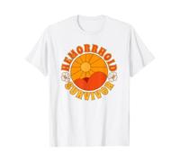 Brand-xrbanime T-Shirts Humoristiques Hemorrhoid Survivor Survivant des hémorroïdes avec Slogan et Motif Graphique Cadeaux pour Femmes/Hommes