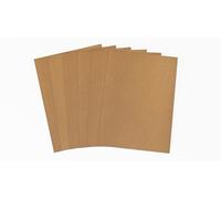 Brandalo® Lot de 6 feuilles de papier lavable en cuir végétalien - Format A3 - 30 x 42 cm pour une épaisseur de 0,55 mm - Papier de lavage - Papier pour cuir - Création d'étiquettes faites à la main -