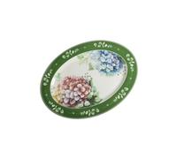 Brandani 51187 PLATEAU FLORA NEW BONE CHINA, 36 x 26 cm, décor floral, hortensias délicats et feuilles, lave-vaisselle, micro-ondes, four, congélateur