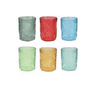BRANDANI Lot de 6 verres tropicaux couleurs assorties