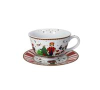 BRANDANI TASSE PETIT DÉJEUNER AVEC SOUMISE À NOIRE PORCELAINE