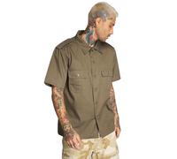 Brandit Américaine Chemise à Manches Courtes, Oliva, XL