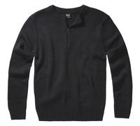 Brandit Armee Pullover Troyer Swiss Army Pull en maille pour homme Noir