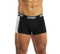 Brandit Boxer Shorts Logo 2 Pack, color: white+blac, size: XXL