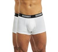 Brandit Boxer Shorts Logo 2 Pack, Color: white+whit, Size: M