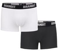 Brandit Boxershorts Logo 2er Pack in White+Black 3XL