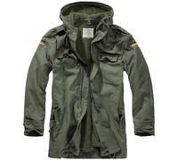 Brandit BW Parka Drapeau Homme Encapuchonné Doublure Manteau Ancien Chaud Olive