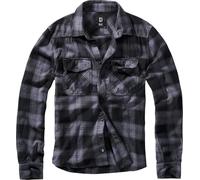 Brandit Check Shirt Chemise, Noir + Gris Acier, L Hommes