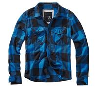 Brandit Check Shirt Long Sleeve, color: black+blue, size: L