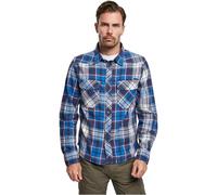 Brandit Check Long Sleeve Shirt Blanc,Bleu 2XL Homme