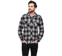 Brandit Check Shirt Long Sleeve, Farbe: blk+charco, Größe: XXL