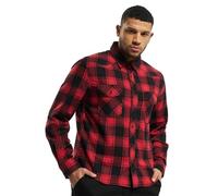 Brandit Check Shirt Long Sleeve, Farbe: red/black, Größe: L