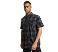 Brandit Checkshirt Chemise à manches courtes, noir-gris, taille M pour homme