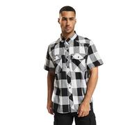 Chemise Manches Courtes Brandit Check Blanc/NoirXXL Blanc,Noir