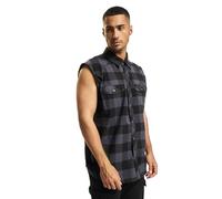 Brandit Check Shirt Sleeveless, color: black/grey, size: XXL