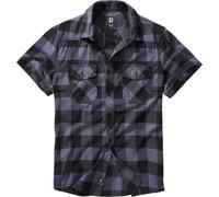 Brandit - CHECKED FLANELL Kurzarm Hemd schwarz / grau - XL