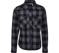 Brandit - CHECKED FLANELL Shirt schwarz / charcoal - XXL