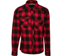 Brandit - CHECKED FLANELL Shirt schwarz / rot - M