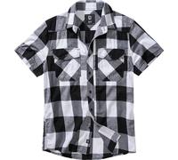 Brandit Chemise à carreaux manches courtes – Check Shirt – white/blac – Taille 6XL