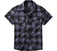 Brandit Check Shirt Short Sleeve, color: black/grey, size: XXL