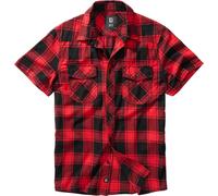 Brandit Checkshirt Chemise à manches courtes, Rouge/Noir, Taille 7XL