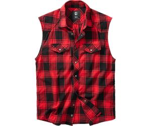 Brandit Checkshirt Chemise sans manches, Rouge/Noir, Taille 5XL